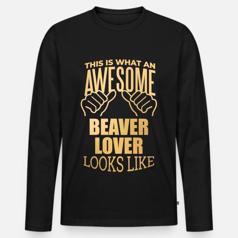 Bieber - Männer Premium Bio Langarmshirt - Schwarz