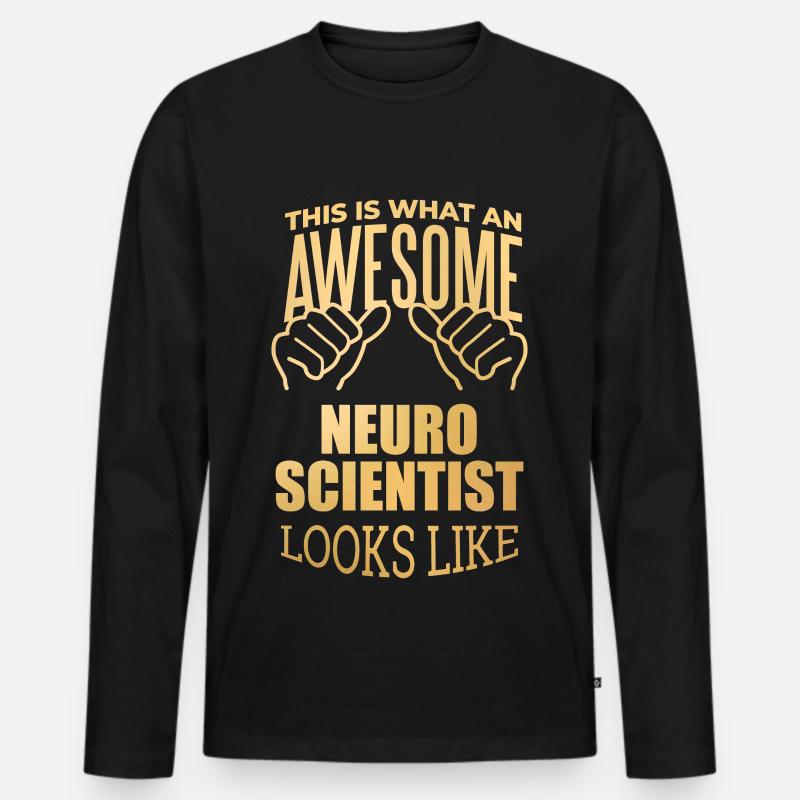 Neurowissenschaften - Männer Premium Bio Langarmshirt - Schwarz