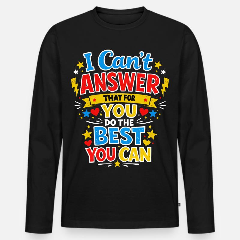 Lehrermotivation Schule Lehrer-Prüfungsgeschenk - Männer Premium Bio Langarmshirt - Schwarz