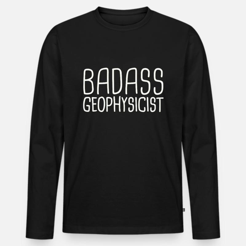 Geophysicist Badass Geophysics - Männer Premium Bio Langarmshirt - Schwarz