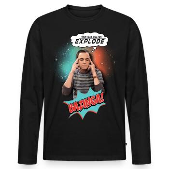 The Big Bang Theory Explode - T-shirt manches longues Premium bio Homme - noir - Devant - Nico (187cm)