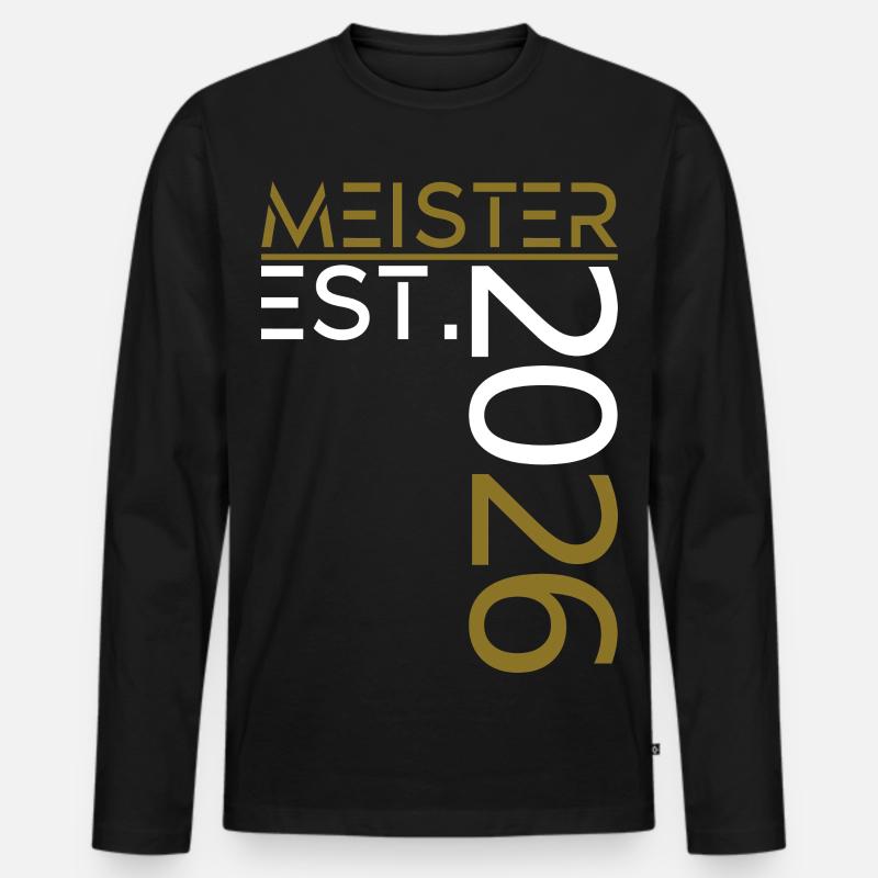 Meister est. 2026 - Männer Premium Bio Langarmshirt - Schwarz