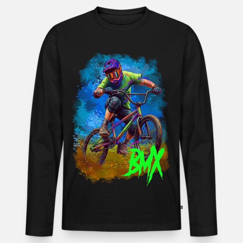 BMX  - Männer Premium Bio Langarmshirt - Schwarz