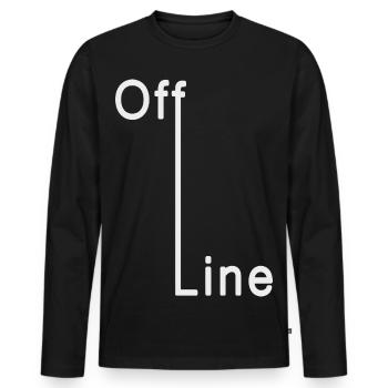 Off Line - Men's Premium Organic Long Sleeve Shirt - black - Front - Nico (187cm)