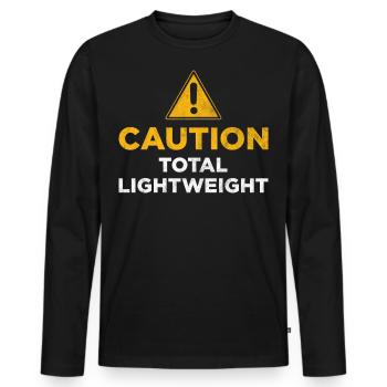 Attention Total Léger - T-shirt manches longues Premium bio Homme - noir - Devant - Nico (187cm)