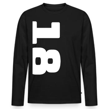 for his 18th birthday - Men's Premium Organic Long Sleeve Shirt - black - Front - Nico (187cm)