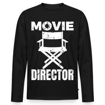 Director - Men's Premium Organic Long Sleeve Shirt - black - Front - Nico (187cm)