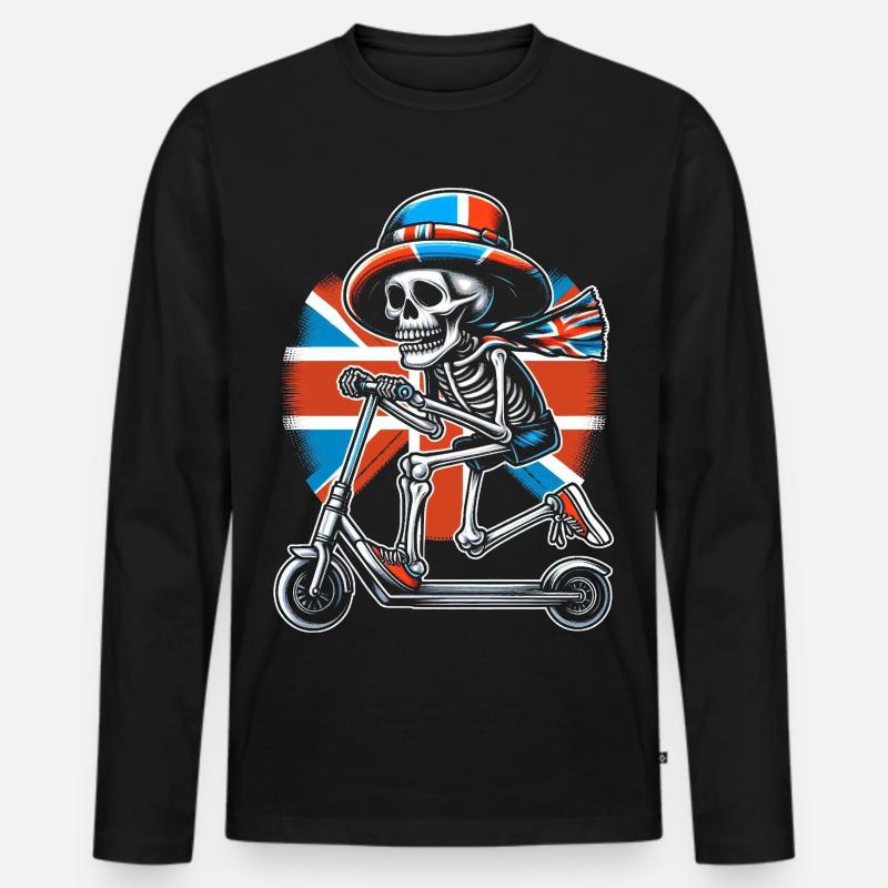 Halloween - Männer Premium Bio Langarmshirt - Schwarz
