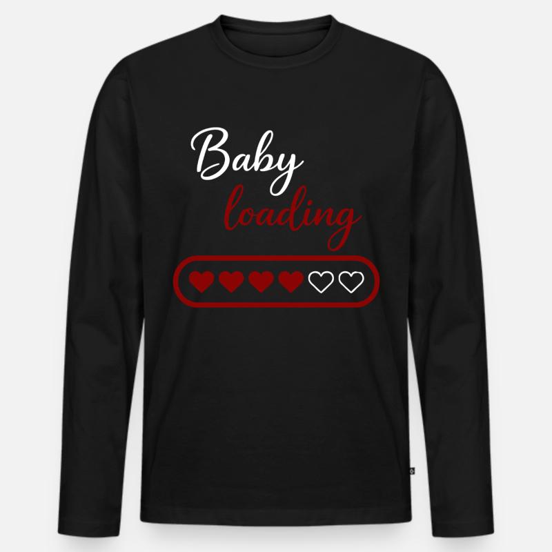 Baby loading - Männer Premium Bio Langarmshirt - Schwarz