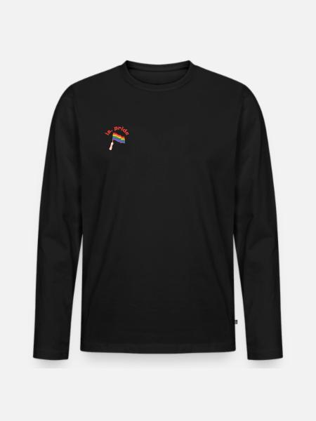 La. Pride - Männer Premium Bio Langarmshirt - Schwarz