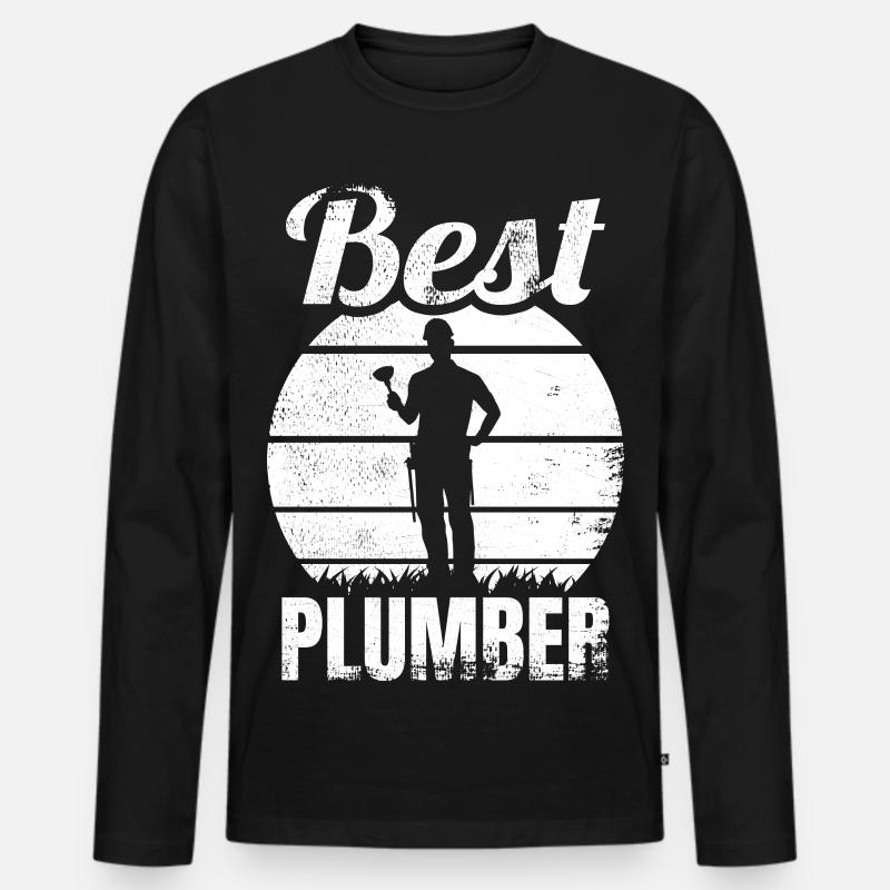 Bester Anlagenmechaniker - Männer Premium Bio Langarmshirt - Schwarz