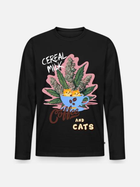 Cereal Milk C&C - Men's Premium Organic Long Sleeve Shirt - black