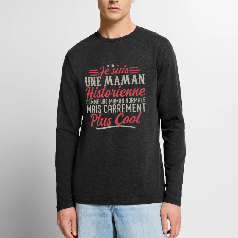Ich bin eine Historikerin, eine Mutter, ausgesprochen cool Männer Premium Bio Langarmshirt