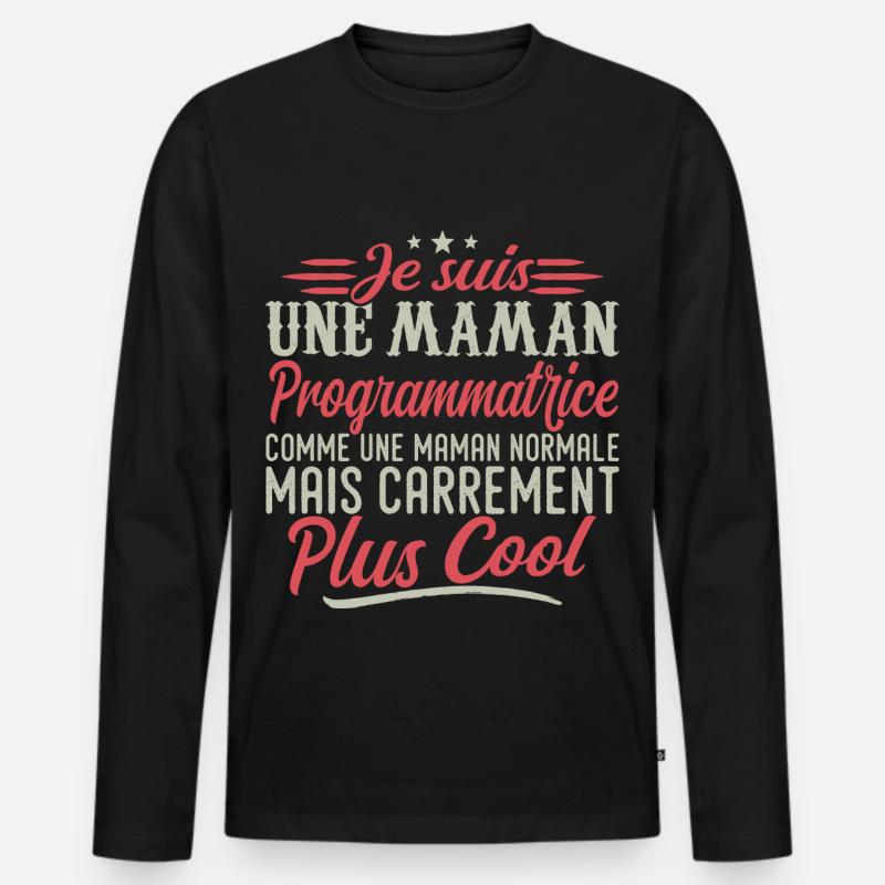 Ich bin Programmierer-Mama, ausgesprochen cool Männer Premium Bio Langarmshirt