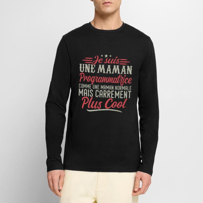 Ich bin Programmierer-Mama, ausgesprochen cool Männer Premium Bio Langarmshirt