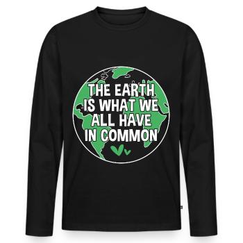 Earth Day - Männer Premium Bio Langarmshirt - Schwarz - Vorne - Nico (187cm)