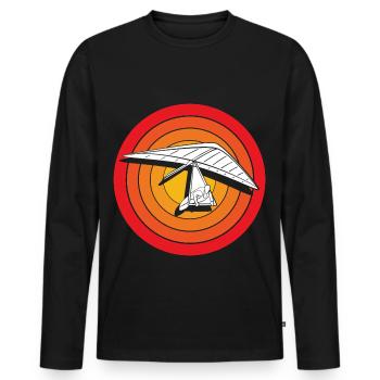 Paragliding Paragliding Paraglider Paraglider - Men's Premium Organic Long Sleeve Shirt - black - Front - Nico (187cm)