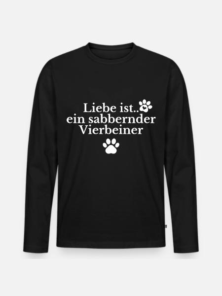 Funny dog saying - Men's Premium Organic Long Sleeve Shirt - black