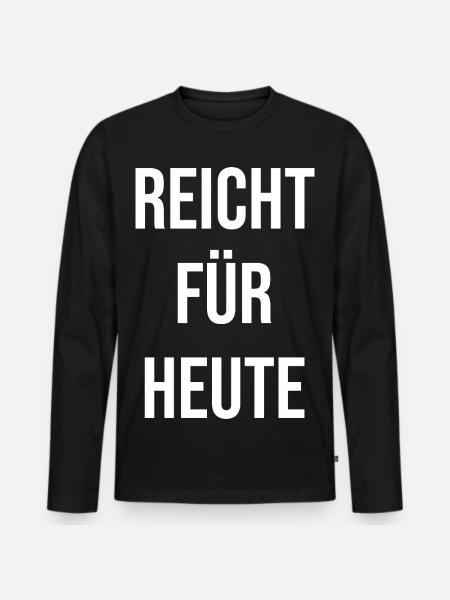 Enough for today - Men's Premium Organic Long Sleeve Shirt - black