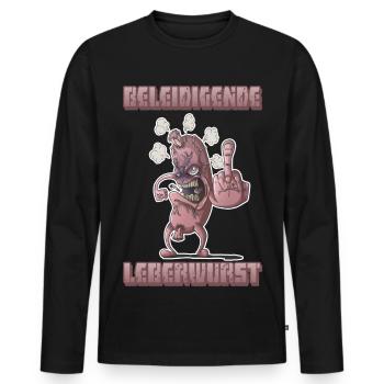 Insulting liverwurst - Men's Premium Organic Long Sleeve Shirt - black - Front - Nico (187cm)