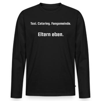 Parents' shirt - Men's Premium Organic Long Sleeve Shirt - black - Front - Nico (187cm)