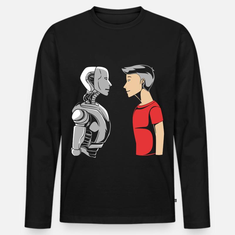 GPT Künstliche Intelligenz - Männer Premium Bio Langarmshirt - Schwarz