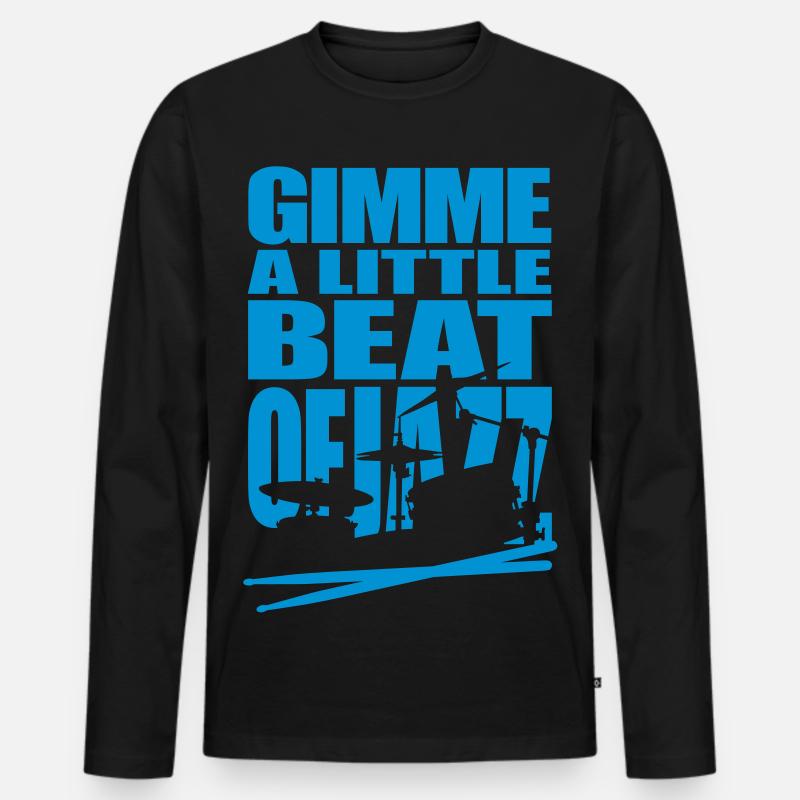 Gimme, Jazz - Männer Premium Bio Langarmshirt - Schwarz