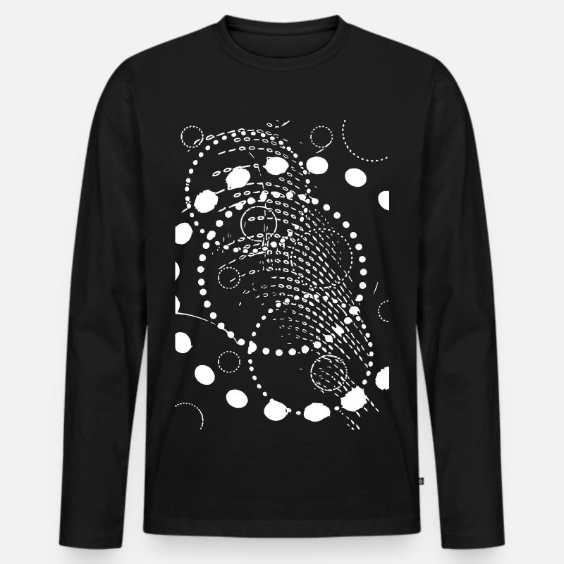 Abstrakte Tonspirale - Männer Premium Bio Langarmshirt - Schwarz