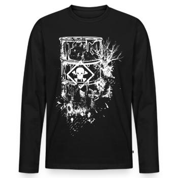 déchets toxiques - T-shirt manches longues Premium bio Homme - noir - Devant - Nico (187cm)
