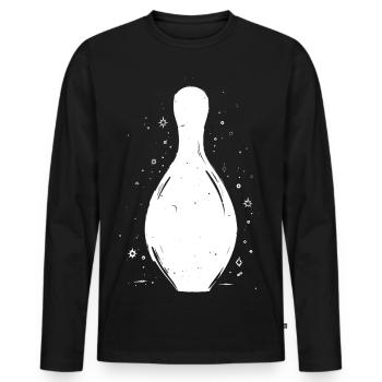 Bowling Pins Sketch - Men's Premium Organic Long Sleeve Shirt - black - Front - Nico (187cm)
