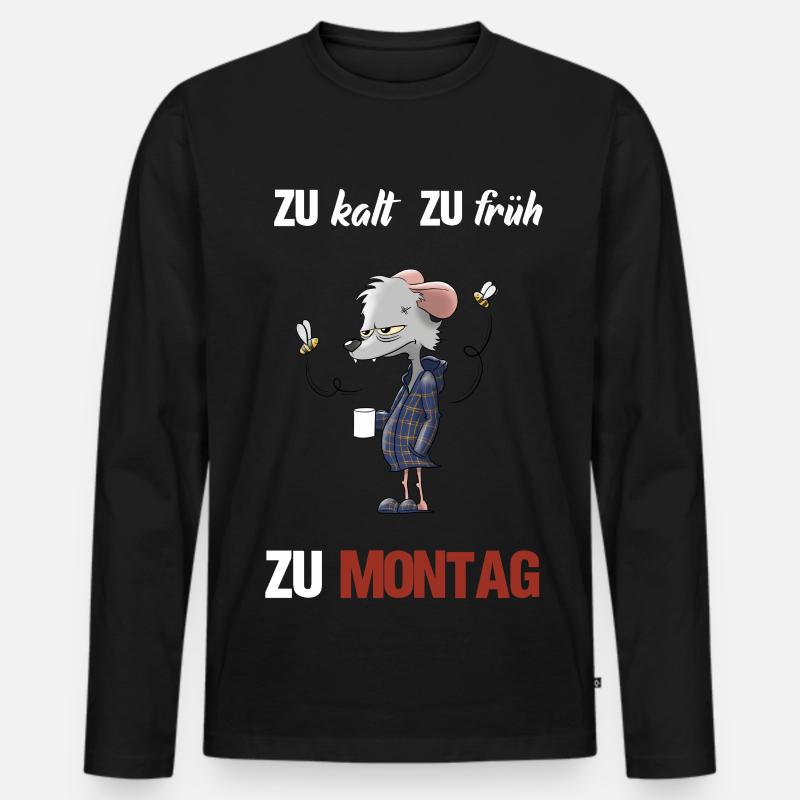 mad Monday - Männer Premium Bio Langarmshirt - Schwarz