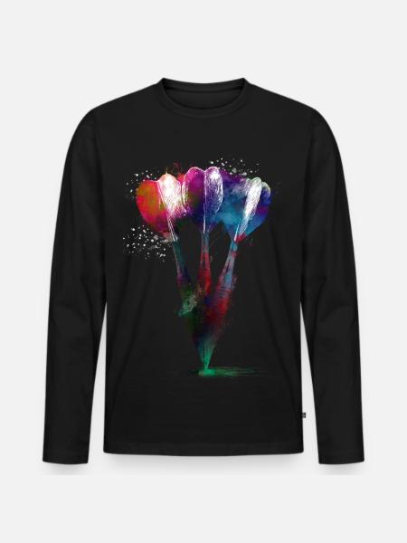 Darts Sports Art #darts #sport - Männer Premium Bio Langarmshirt - Schwarz