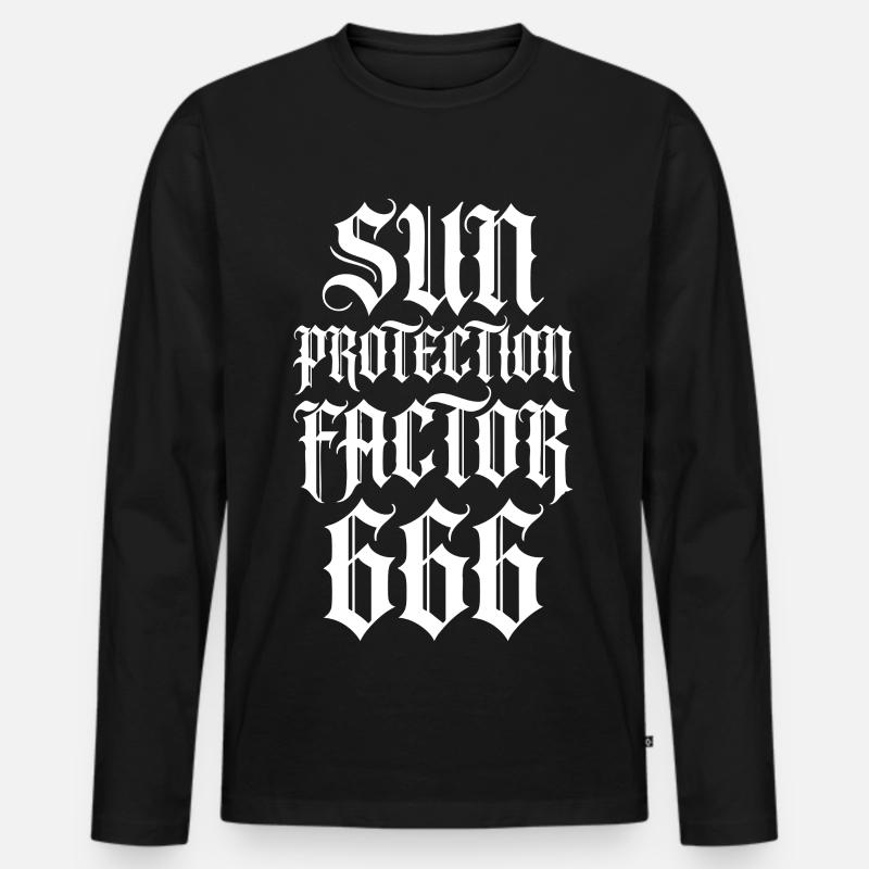 Gothic Provokationsspruch - Männer Premium Bio Langarmshirt - Schwarz