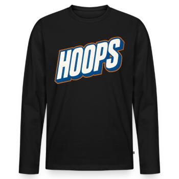Hoops Basketball Sport Geschenkidee BBall - Männer Premium Bio Langarmshirt - Schwarz - Vorne - Nico (187cm)