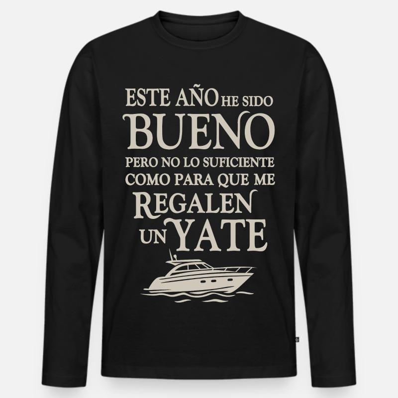 Gut, aber nicht genug - Männer Premium Bio Langarmshirt - Schwarz