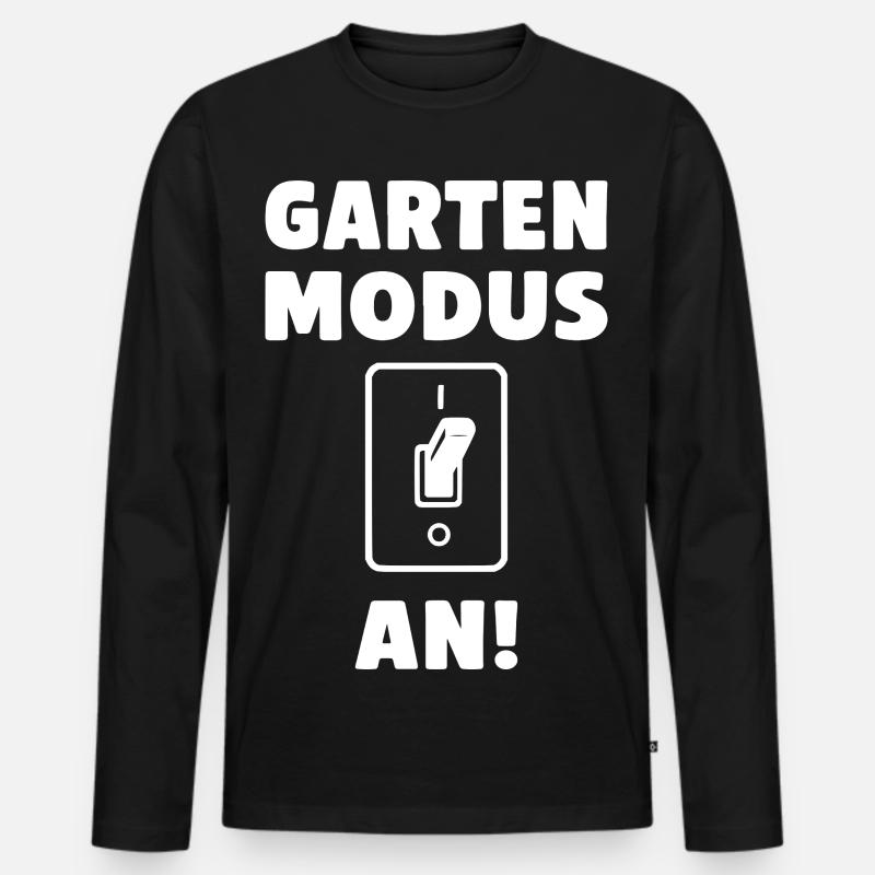 Garten Modus an! - Männer Premium Bio Langarmshirt - Schwarz