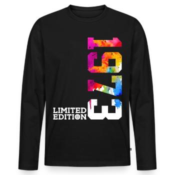 53E ANNIVERSAIRE ÉDITION LIMITÉE 1973 - T-shirt manches longues Premium bio Homme - noir - Devant - Nico (187cm)
