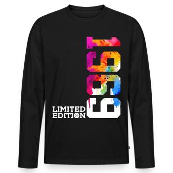 57E ANNIVERSAIRE ÉDITION LIMITÉE 1969 - T-shirt manches longues Premium bio Homme - noir - Devant - Nico (187cm)