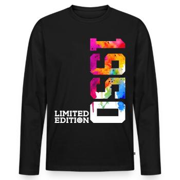 76E ANNIVERSAIRE ÉDITION LIMITÉE 1950 - T-shirt manches longues Premium bio Homme - noir - Devant - Nico (187cm)