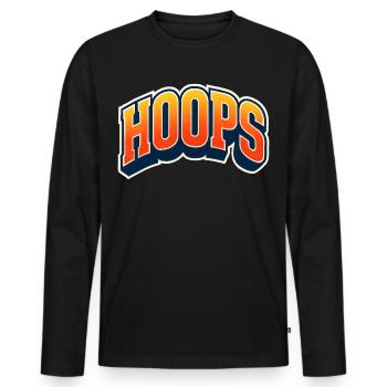 Hoops Basketball Sport Geschenkidee BBall - Männer Premium Bio Langarmshirt - Schwarz - Vorne - Nico (187cm)