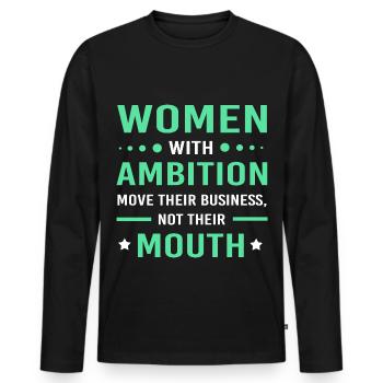 Entrepreneur - Men's Premium Organic Long Sleeve Shirt - black - Front - Nico (187cm)