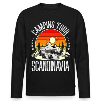 Camping Camper Camping Scandinavia - Men's Premium Organic Long Sleeve Shirt - black - Front - Nico (187cm)