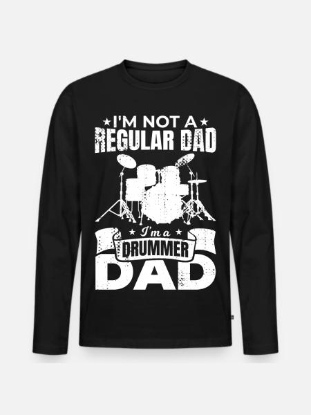 I'm a drummer dad - Men's Premium Organic Long Sleeve Shirt - black