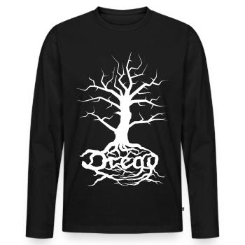 Dread Tree White - T-shirt manches longues Premium bio Homme - noir - Devant - Nico (187cm)