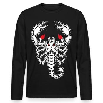 Scorpion Mascot Logo Sport Gaming - Men's Premium Organic Long Sleeve Shirt - black - Front - Nico (187cm)