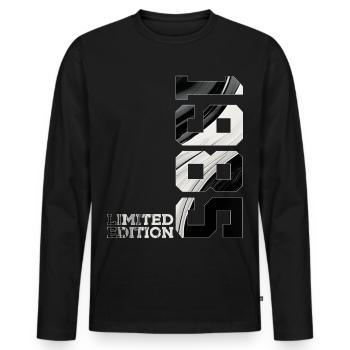 LIMITED EDITION 1985 41ST BIRTHDAY - Men's Premium Organic Long Sleeve Shirt - black - Front - Nico (187cm)