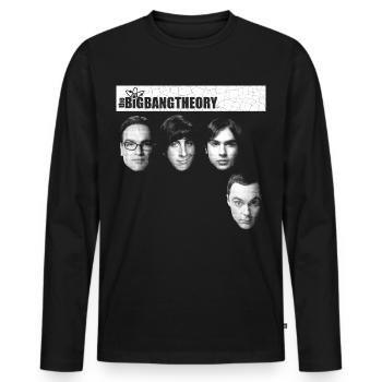 The Big Bang Theory Têtes Geek - T-shirt manches longues Premium bio Homme - noir - Devant - Nico (187cm)