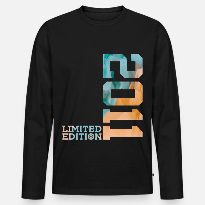 15. GEBURTSTAG LIMITED EDITION 2011 - Männer Premium Bio Langarmshirt - Schwarz