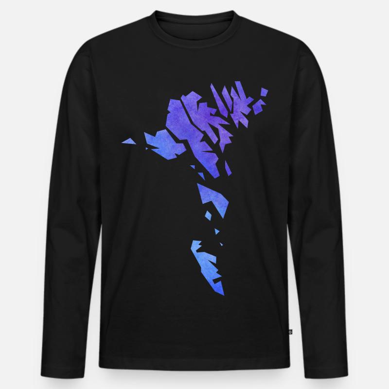 faroe - Männer Premium Bio Langarmshirt - Schwarz