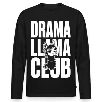 Drama Llama Club Naughty Llama Diva - Men's Premium Organic Long Sleeve Shirt - black - Front - Nico (187cm)
